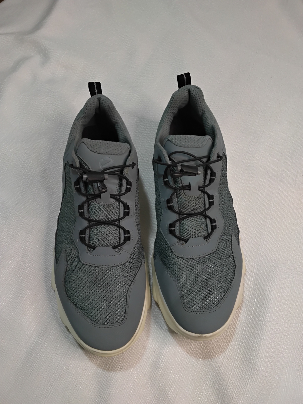 Ecco MX Trooper Men's Blue/Grey Mesh and Black Toggle Sneakers Sz 12-12.5.